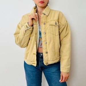 Forever 21 Sherpa denim canvas jacket Jean